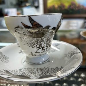 25th anniversary teacup & plate